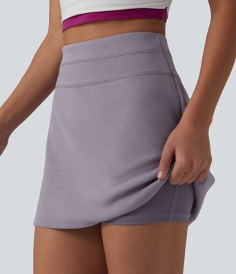 SpacerTek™ High Waisted Tummy Control 2-in-1 Mini Casual Skirt