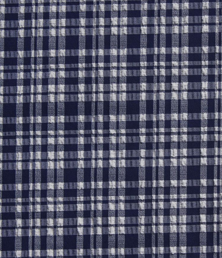 Hoch geschnittene, karierte Crinkle-Hose, schnell trocknend, lässig, mit geradem Bein und Taschen