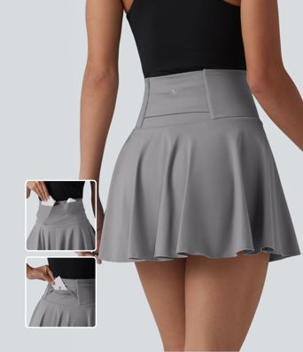 Softlyzero™ Airy - Ausgestellter 2-in-1 Minirock mit hohem Bund und mehreren Taschen - UPF50+