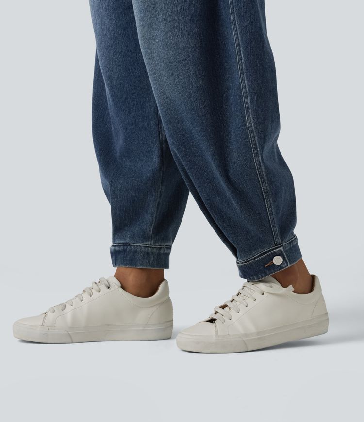 Halara Flex™ Mid Rise Denim Casual Balloon Joggers with Pockets