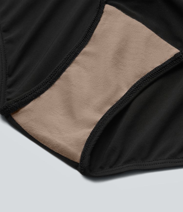 High Waisted Ruched Built-in Underwear Casual Shorts 2.5''