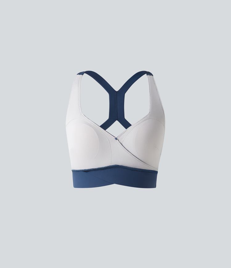 SoftlyZero™ Plush sports bra, light support, backless design with cutouts and built-in bra