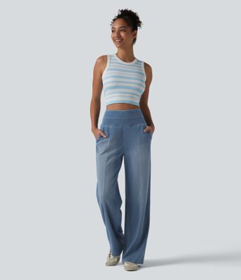 Halara Flex™ High Waisted Tummy Control Casual Baggy Jeans with Pockets