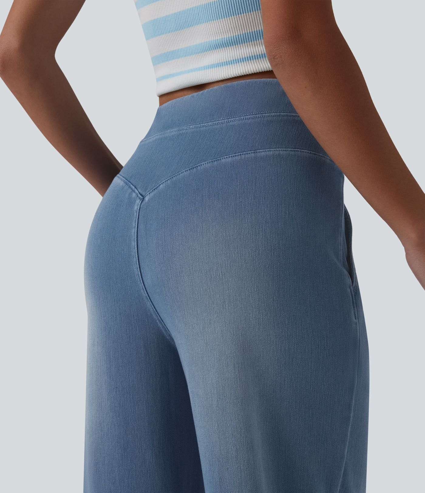 Halara Flex™ High Waisted Tummy Control Casual Baggy Jeans with Pockets