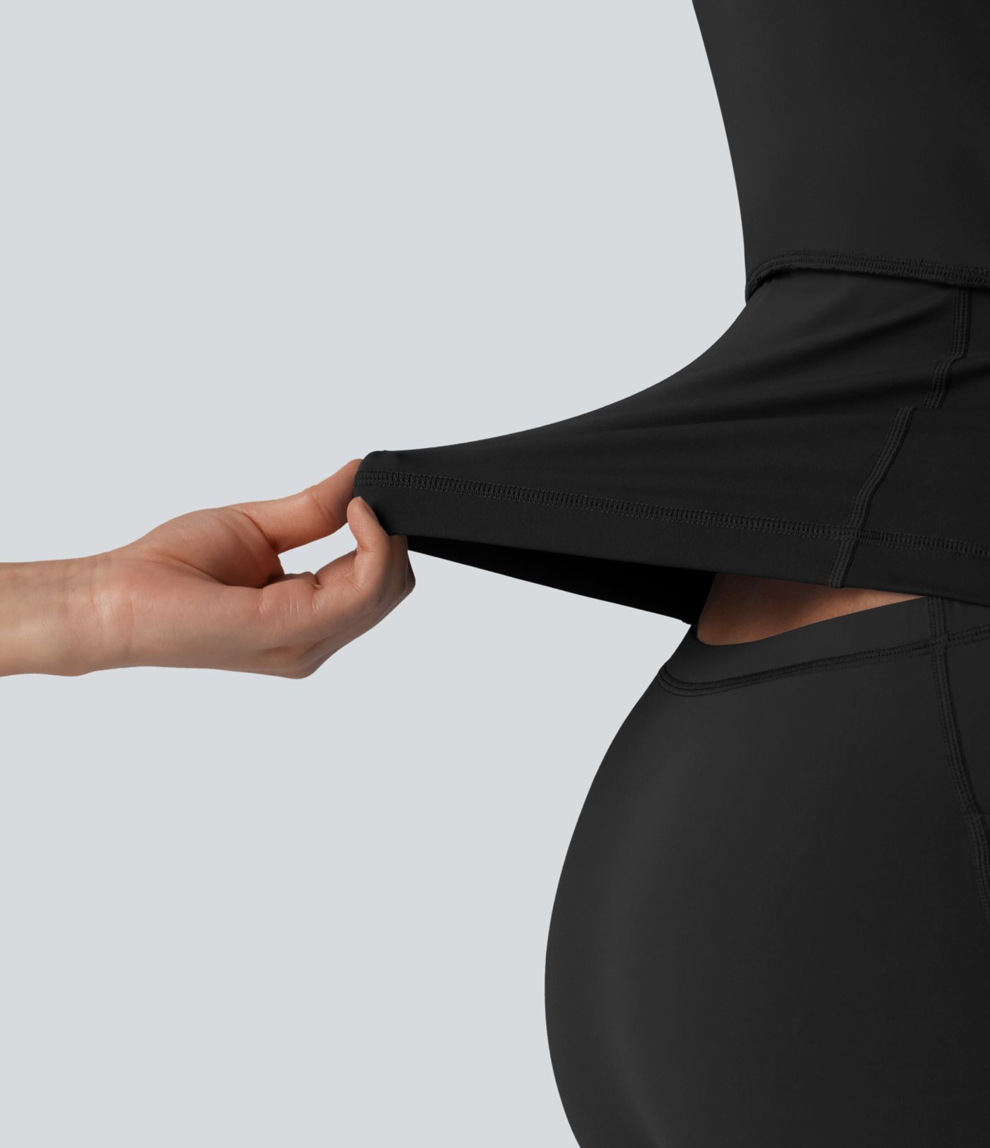 SoftlyZero™ Plush V Neck Built-in Bra Tie Side 2-in-1 Mini Yoga Active Dress with Pockets-Easy Peezy Edition