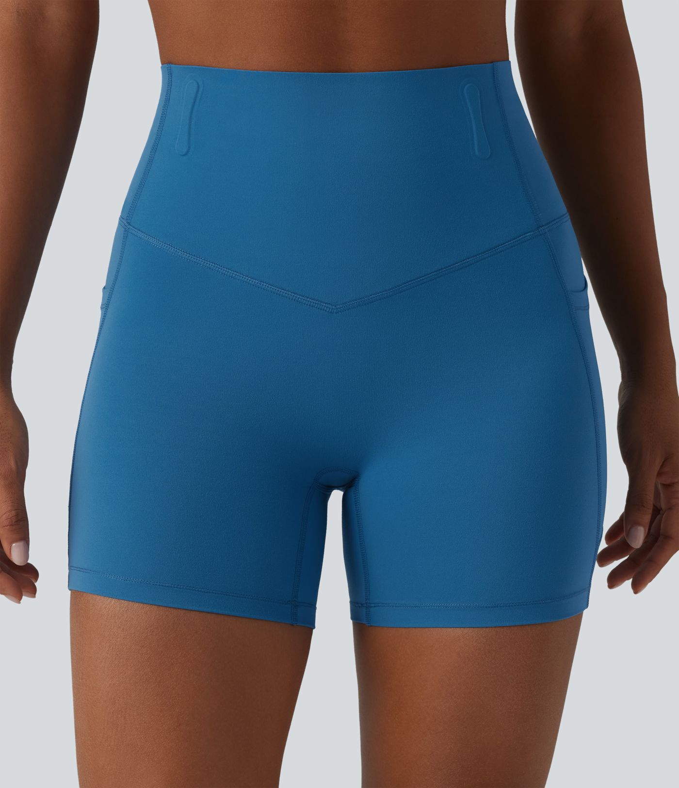 Halara UltraSculpt™ High Waisted Anti-Roll Tummy Control Shaping Yoga Biker Shorts 5'' with Pockets