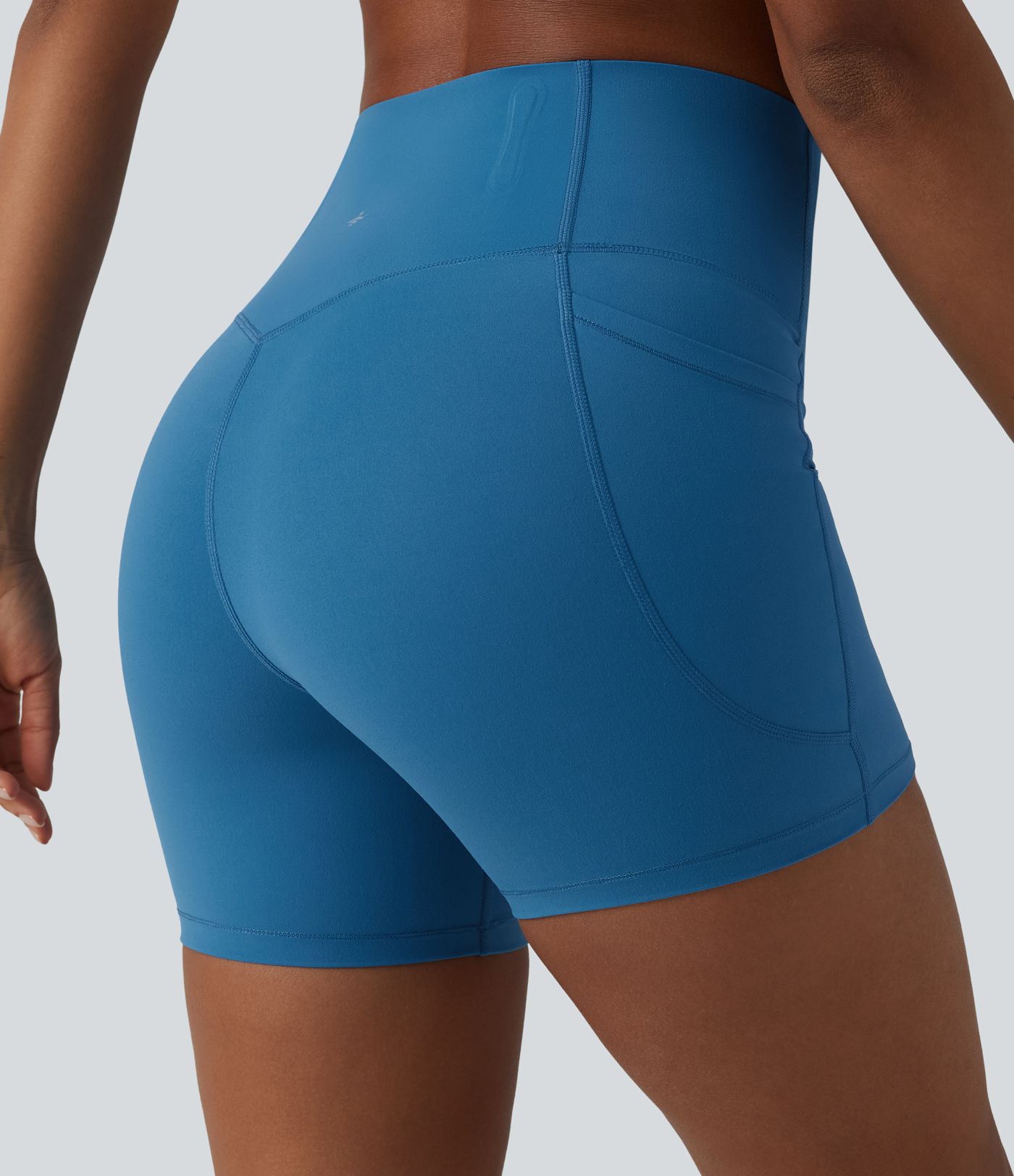 Halara UltraSculpt™ High Waisted Anti-Roll Tummy Control Shaping Yoga Biker Shorts 5'' with Pockets