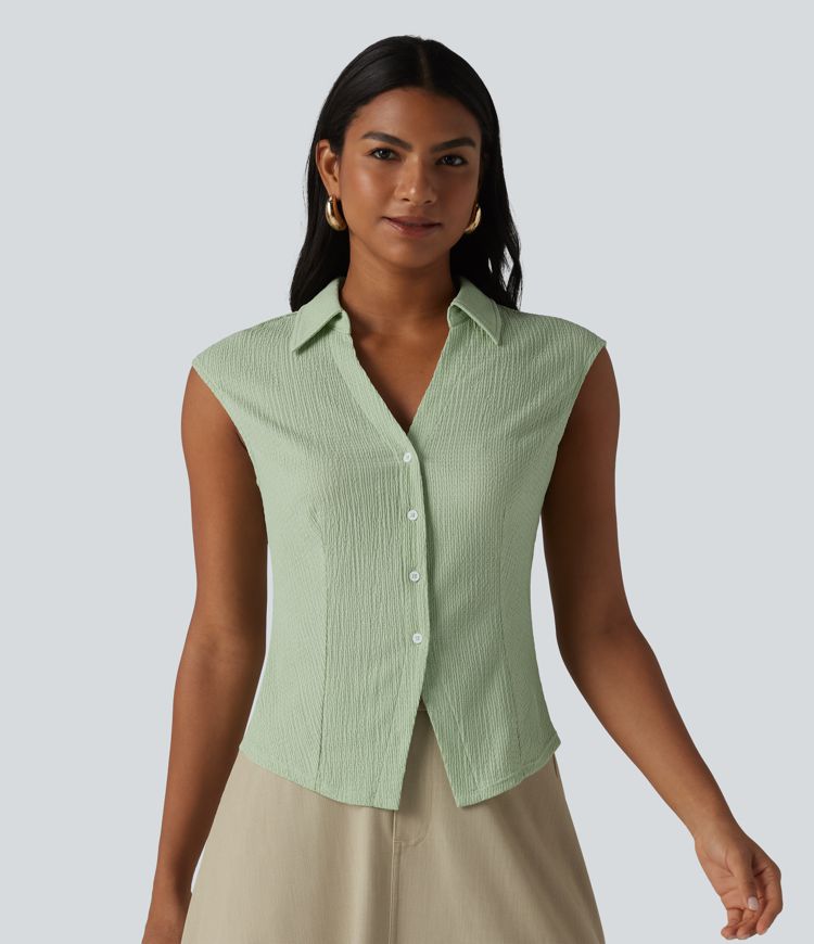 Lässiges, ärmelloses Hemd