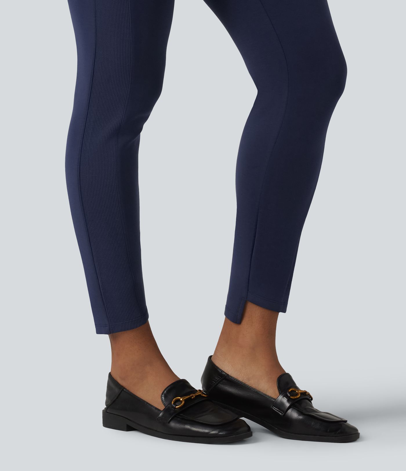 SpacerTek™ Mid Rise Casual Skinny Pants with Pockets