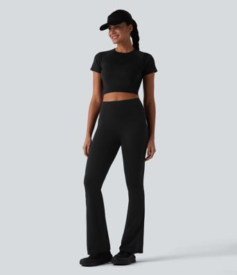 OneForm Seamless Flow Breathable Mesh Workout Cropped Sports Top OneForm Seamless Flow Breathable Mesh Workout Cropped Sports Top