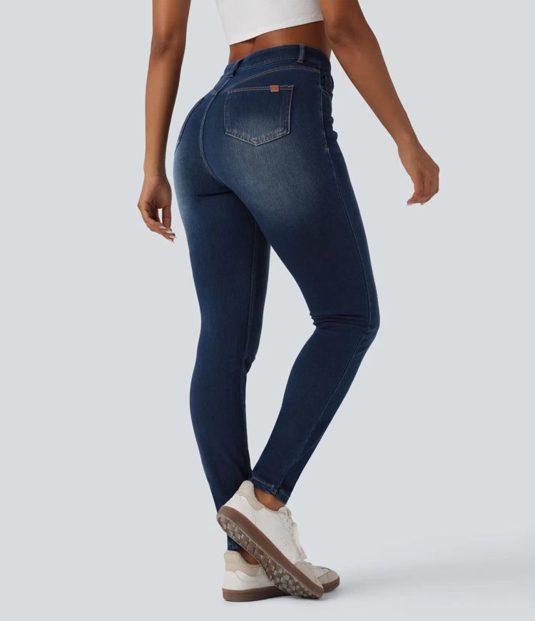 Halara Flex™ - Lässige Skinny-Jeans mit hohem Bund und mehreren Taschen