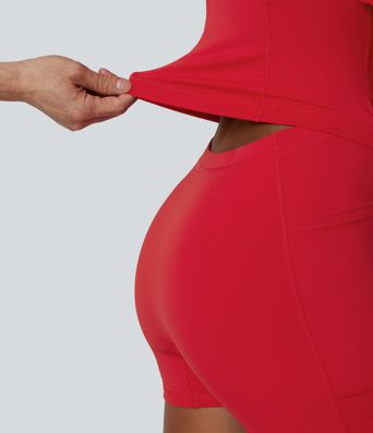 Halara UltraSculpt™ Push-Up 2-in-1 Mini Tennis Active Dress D-F Cups with Pockets-Easy Peezy Edition