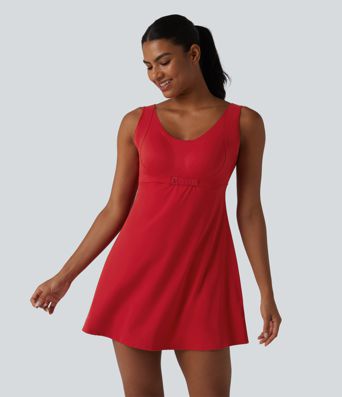 Halara UltraSculpt™ Push-Up 2-in-1 Mini Tennis Active Dress D-F Cups with Pockets-Easy Peezy Edition