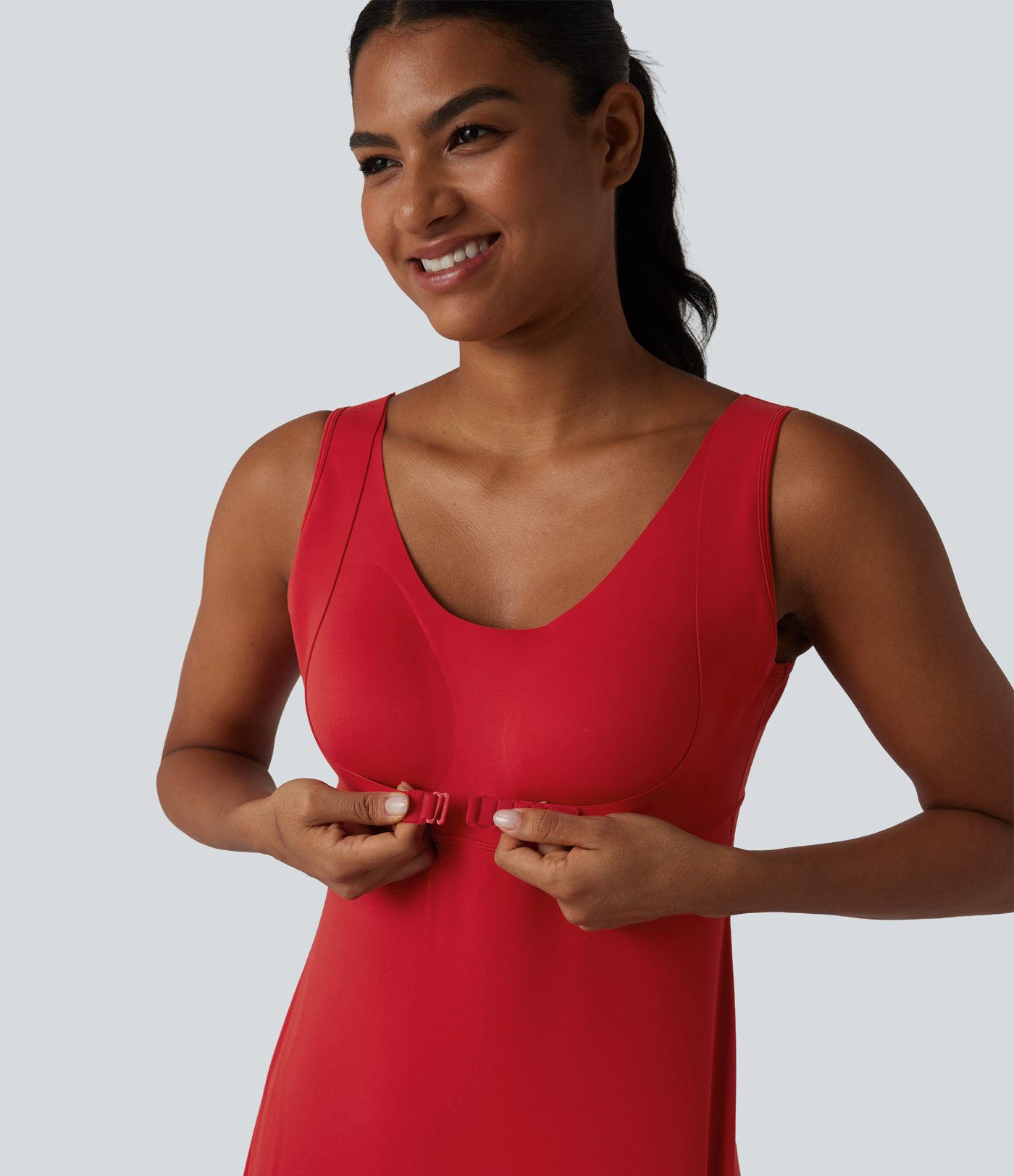 Halara UltraSculpt™ Push-Up 2-in-1 Mini Tennis Active Dress D-F Cups with Pockets-Easy Peezy Edition