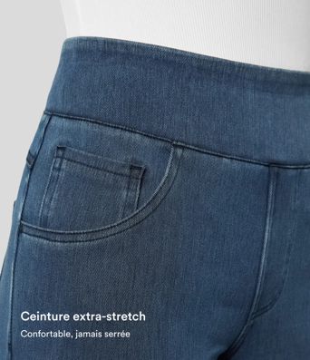 Halara Flex™ Jean Large Travail à Taille Haute Poches Multiples et Tricot Extensible