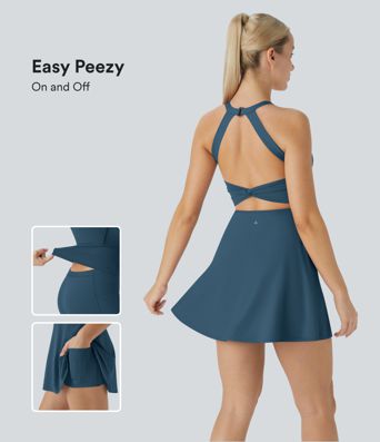 Softlyzero™ Airy Backless Twisted  Dance Tennis Dress-Easy Peezy Edition