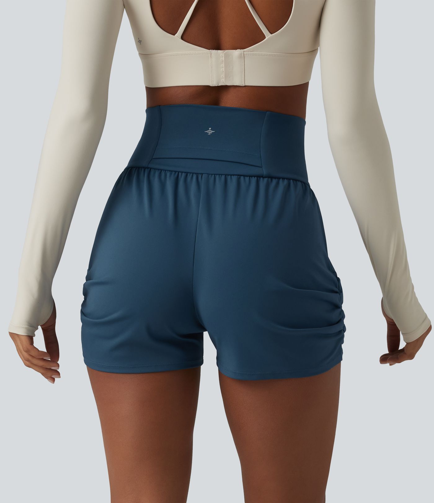 Softlyzero™ Airy - High-waisted, gathered yoga pants with multiple pockets and a cool touch - 7.6 cm