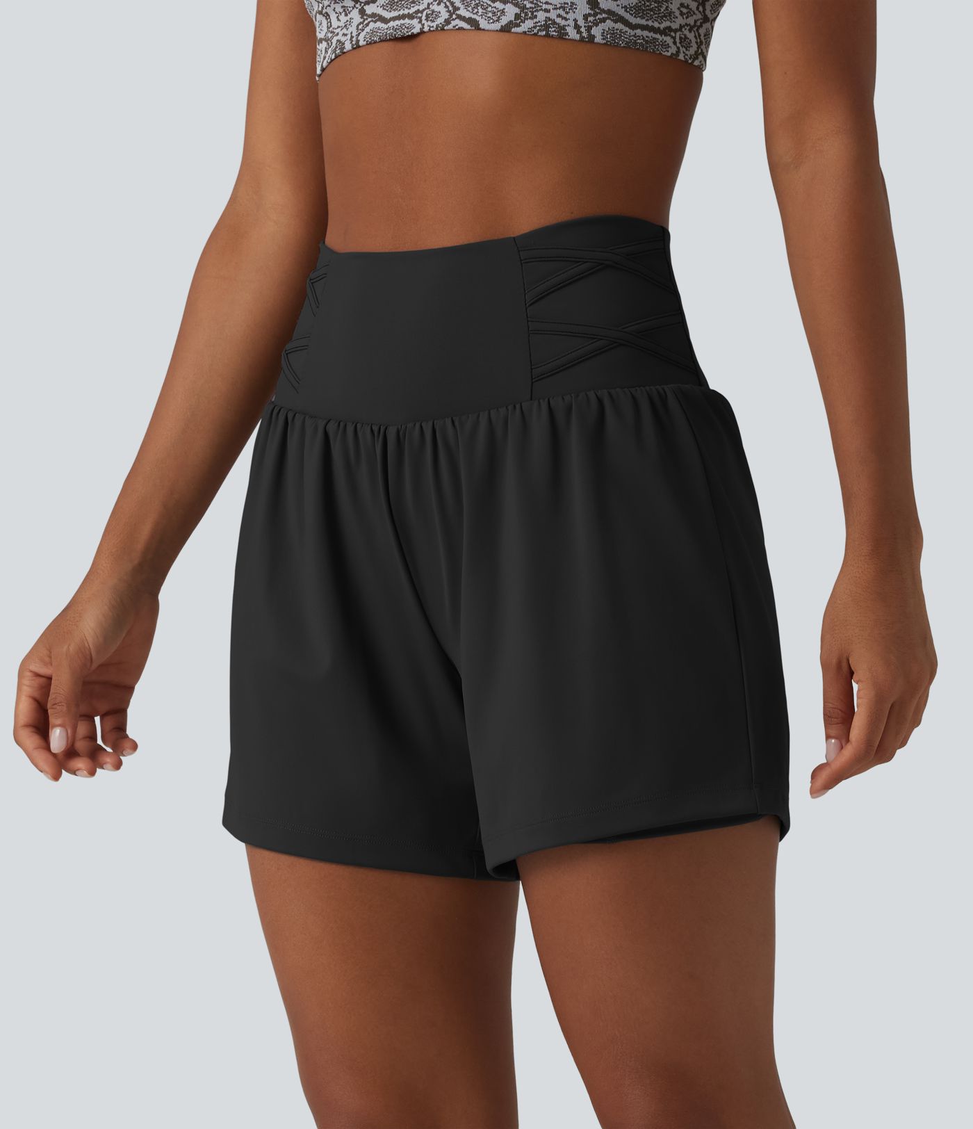 SoftlyZero™ Airy Super High Waisted 2-in-1 Cool Touch Yoga Shorts 5'' with Pockets