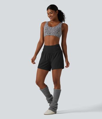 SoftlyZero™ Airy Super High Waisted 2-in-1 Cool Touch Yoga Shorts 5'' with Pockets