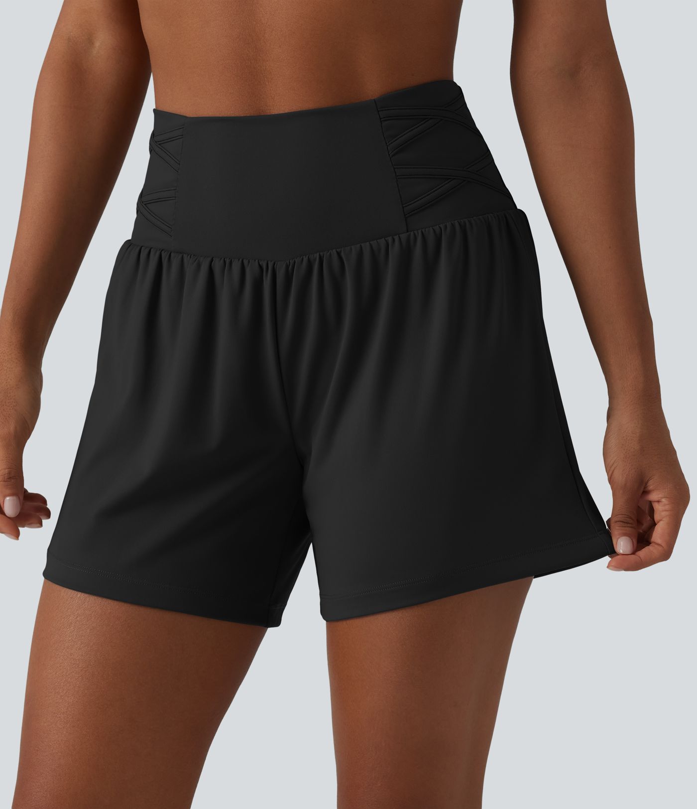 SoftlyZero™ Airy Super High Waisted 2-in-1 Cool Touch Yoga Shorts 5'' with Pockets