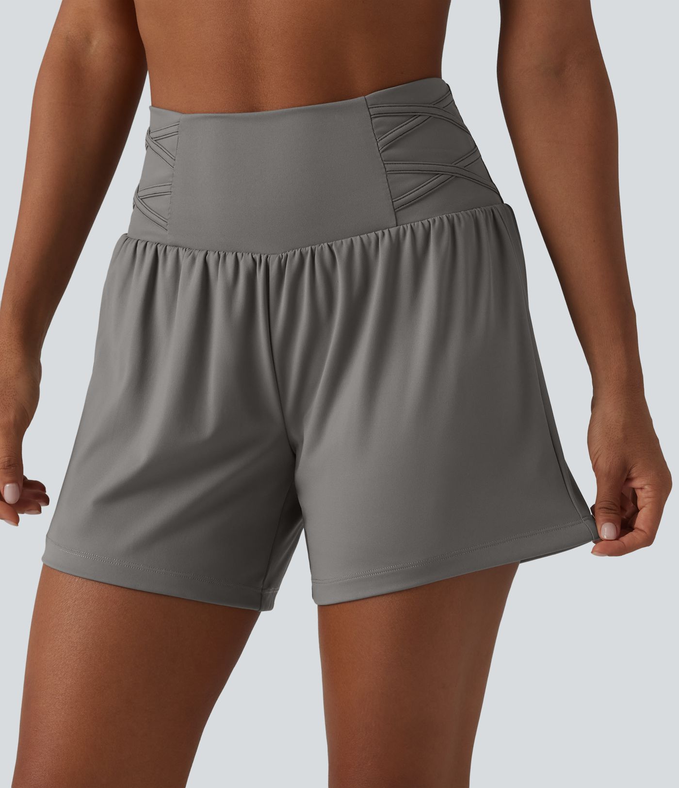 SoftlyZero™ Airy Super High Waisted 2-in-1 Cool Touch Yoga Shorts 5'' with Pockets