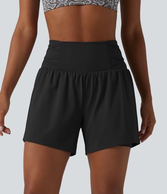 SoftlyZero™ Airy Super High Waisted 2-in-1 Cool Touch Yoga Shorts 5'' with Pockets
