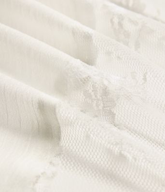 High Waisted Invisible Zipper Midi Contrast Lace Chiffon Party Flowy Skirt