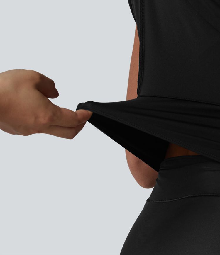 SoftlyZero™ Airy Built-in Bra Tummy Control Built-in Shapewear Bodycon Color Block Cool Touch Midi Dress-Easy Peezy Edition-UPF50+