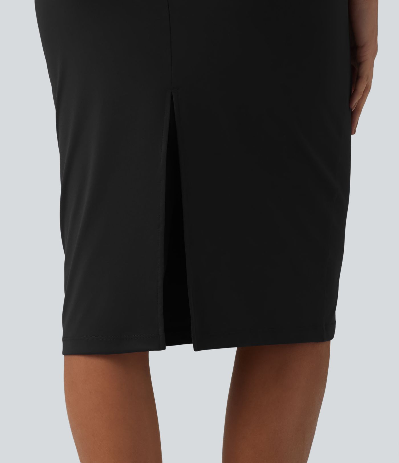 Boat Neck Sleeveless Pencil Midi Work Dress