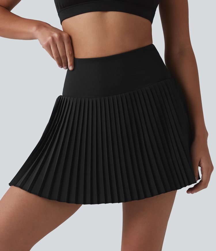Breezeful™ High Waisted 2-in-1 Pleated Quick Dry Mini Tennis Skirt with Pockets