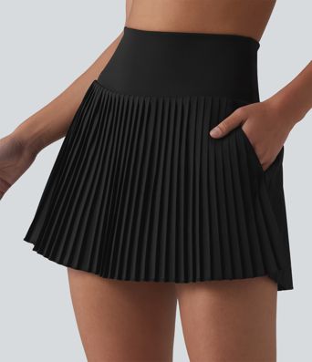 Breezeful™ High Waisted 2-in-1 Pleated Quick Dry Mini Tennis Skirt with Pockets