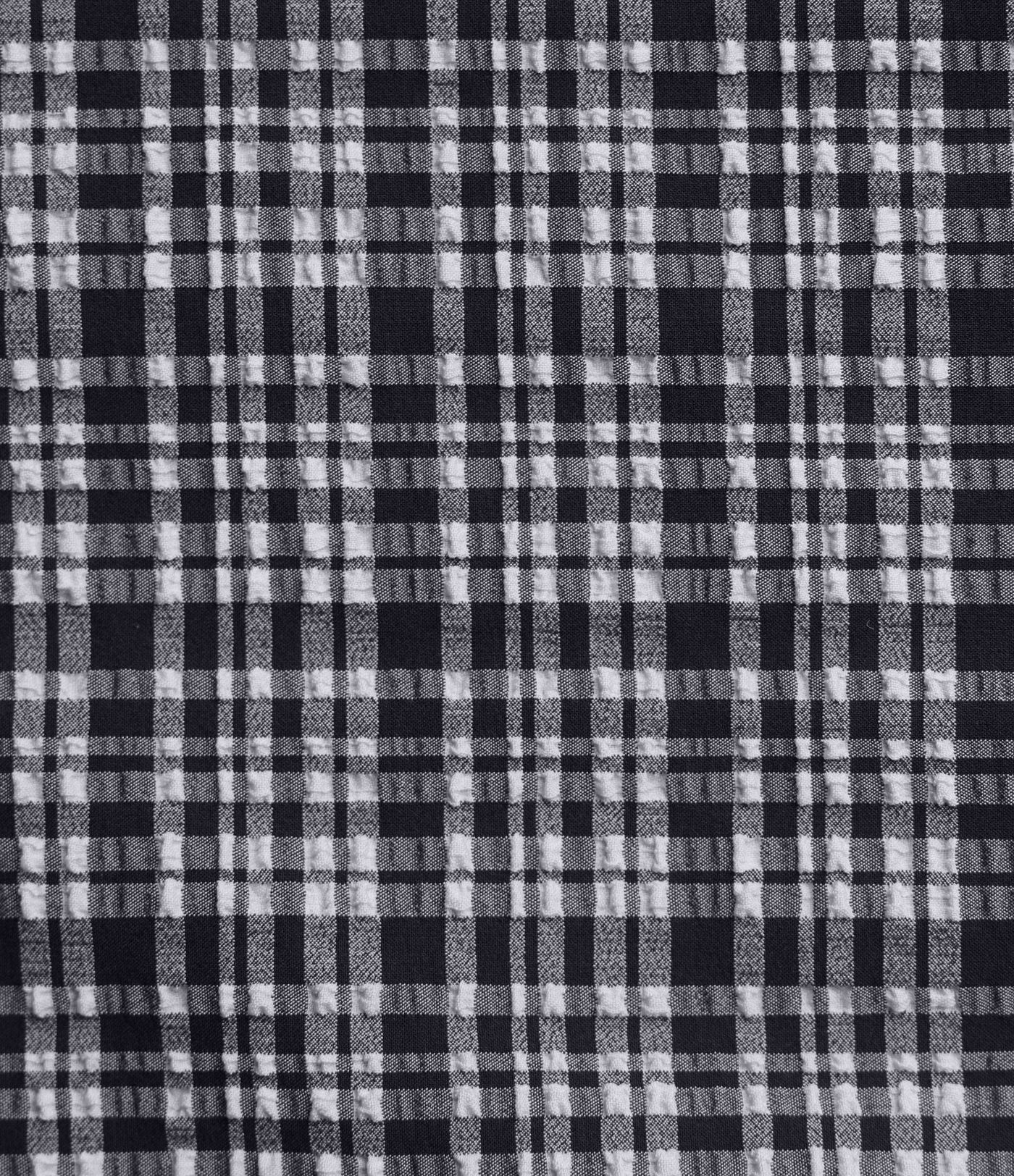 Mid Rise Color Block Plaid Crinkle Quick Dry Casual Baggy Shorts with Pockets