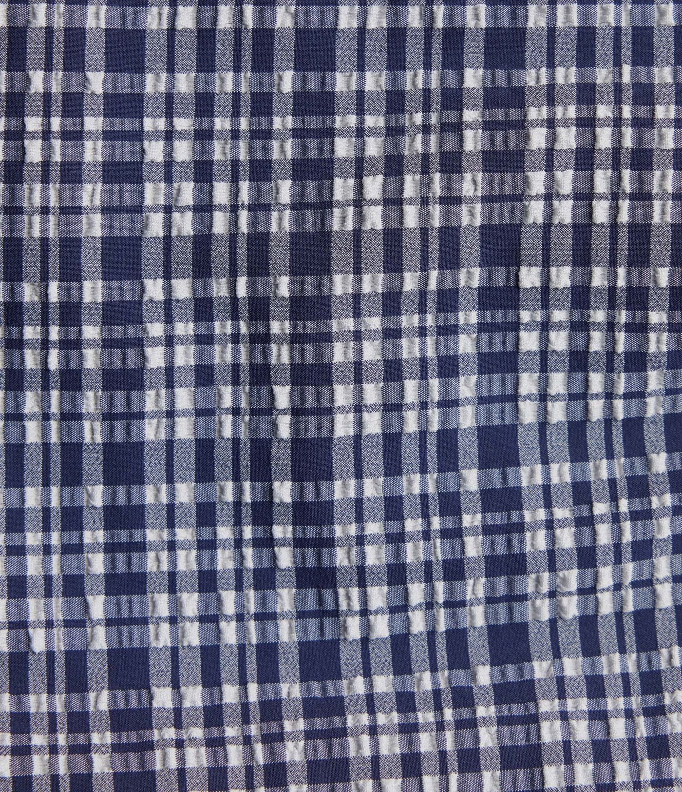 Mid Rise Color Block Plaid Crinkle Quick Dry Casual Baggy Shorts with Pockets