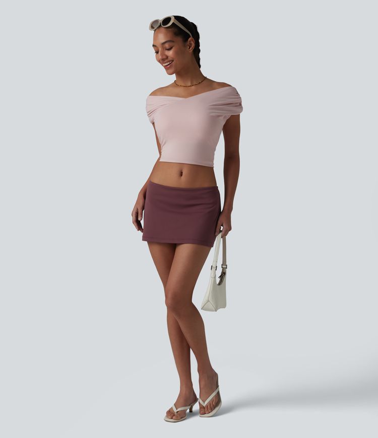 DayStretch Low Rise 2-in-1 Micro Bodycon Casual Skirt