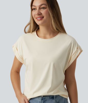 Round Neck Short Sleeve Casual T-Shirt