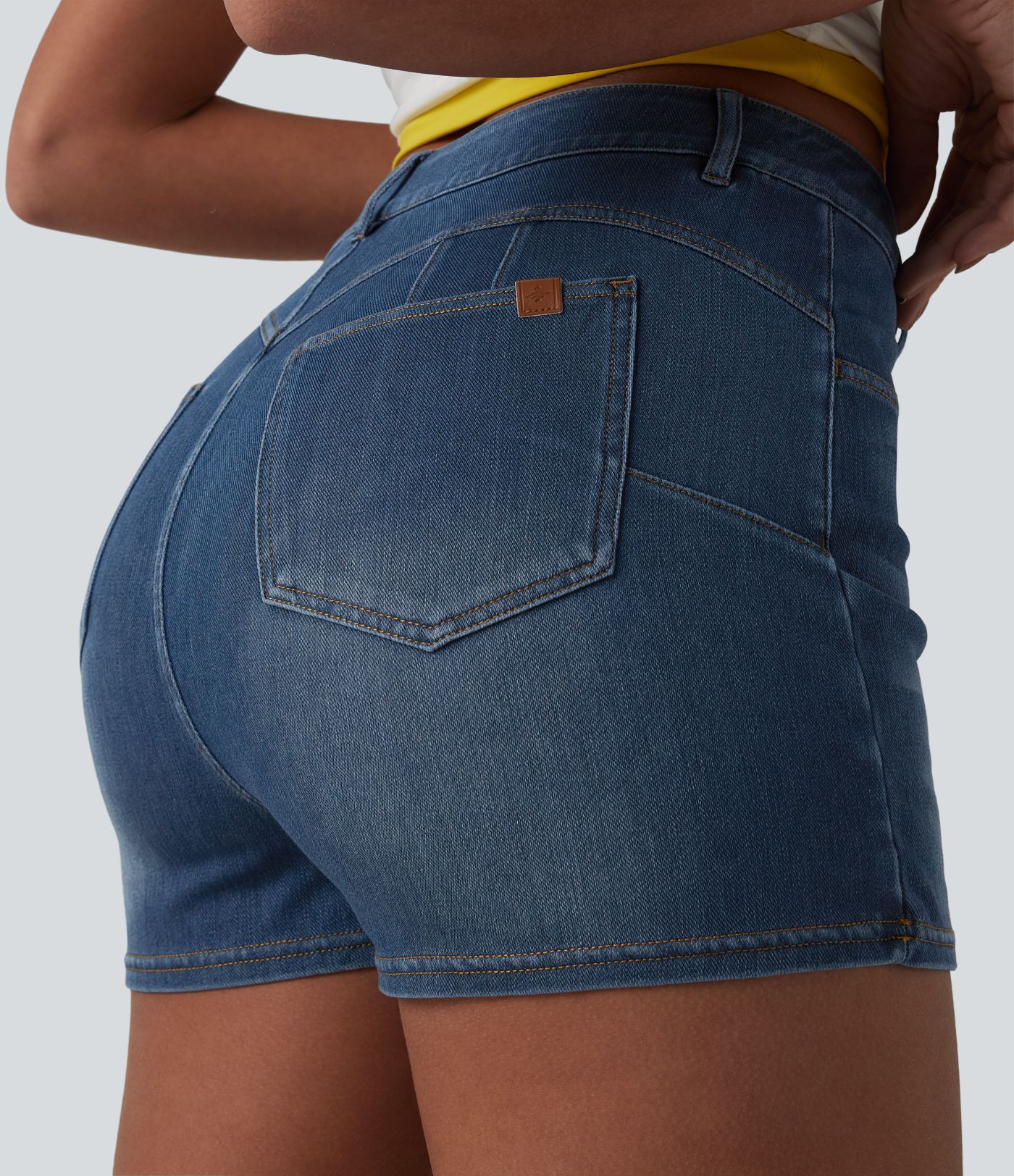 Halara Flex™ High Waisted Bodycon Micro Mini Denim Casual Skort with Pockets