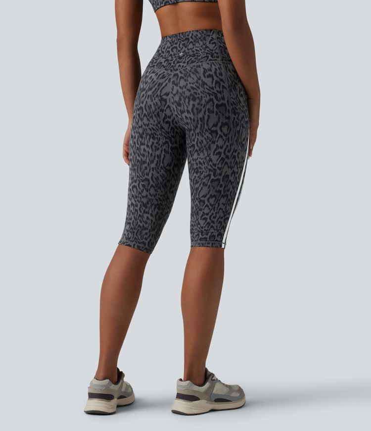 Halara UltraSculpt™ Leopard Print High Waisted Tummy Control Color Block Stripe Pedal Pusher Training Leggings with Pockets Halara UltraSculpt™ Leopard Print High Waisted Tummy Control Color Block Stripe Pedal Pusher Training Leggings with Pockets