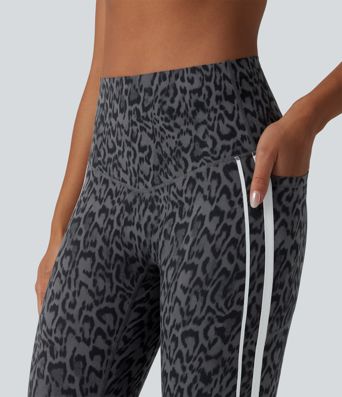 Halara UltraSculpt™ Leopard Print High Waisted Tummy Control Color Block Stripe Pedal Pusher Training Leggings with Pockets Halara UltraSculpt™ Leopard Print High Waisted Tummy Control Color Block Stripe Pedal Pusher Training Leggings with Pockets