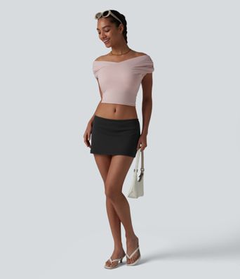 DayStretch Low Rise 2-in-1 Micro Bodycon Casual Skirt