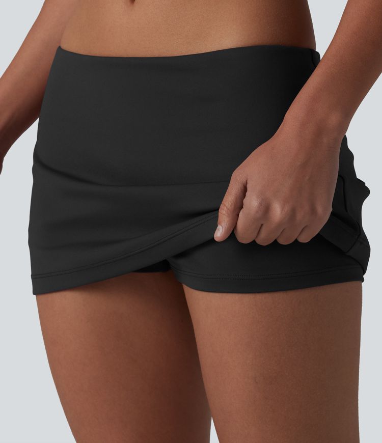 DayStretch Low Rise 2-in-1 Micro Bodycon Casual Skirt