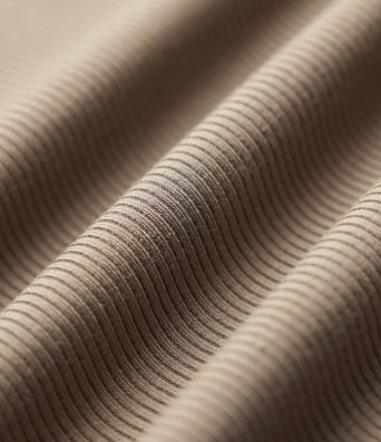 Ribbed Knit Boat Neck Flounce Long Sleeve Casual T-Shirt