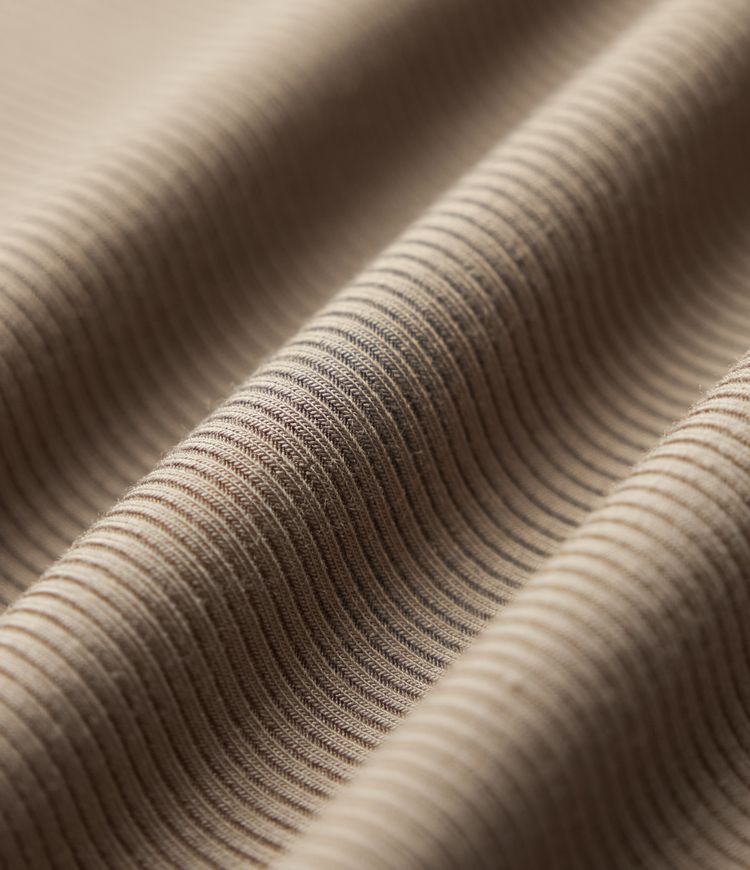 Ribbed Knit Boat Neck Flounce Long Sleeve Casual T-Shirt