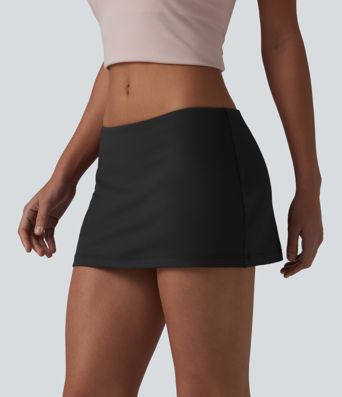 DayStretch Low Rise 2-in-1 Micro Bodycon Casual Skirt