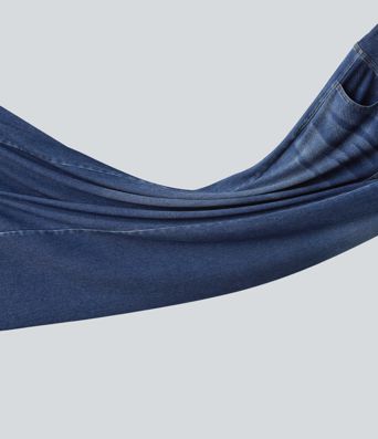 Halara Flex™ Crossover High Waisted Draped Lyocell Washed Casual Baggy Jeans with Pockets