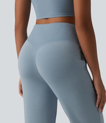 SpacerTek™ Lässige Jogginghosen mit hohem Bund, bauschformender Wirkung, schmal zulaufender Passform und Taschen