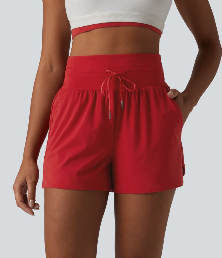 Short de yoga taille haute Halara UltraSculpt™ à cordon de serrage 9 cm avec poches