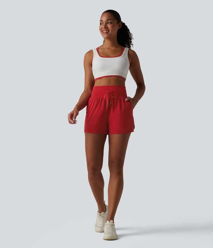 Short de yoga taille haute Halara UltraSculpt™ à cordon de serrage 9 cm avec poches