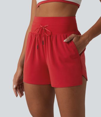 Short de yoga taille haute Halara UltraSculpt™ à cordon de serrage 9 cm avec poches