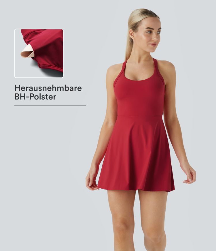 Softlyzero™ Airy, rückenfreies, gedrehtes Cool Touch Yoga-Aktivkleid – Easy Peezy Edition