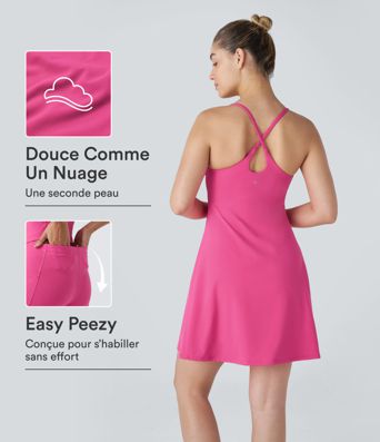 Softlyzero™ Rückenfreies, extralanges Plush-Aktivkleid  - Easy Peezy Edition